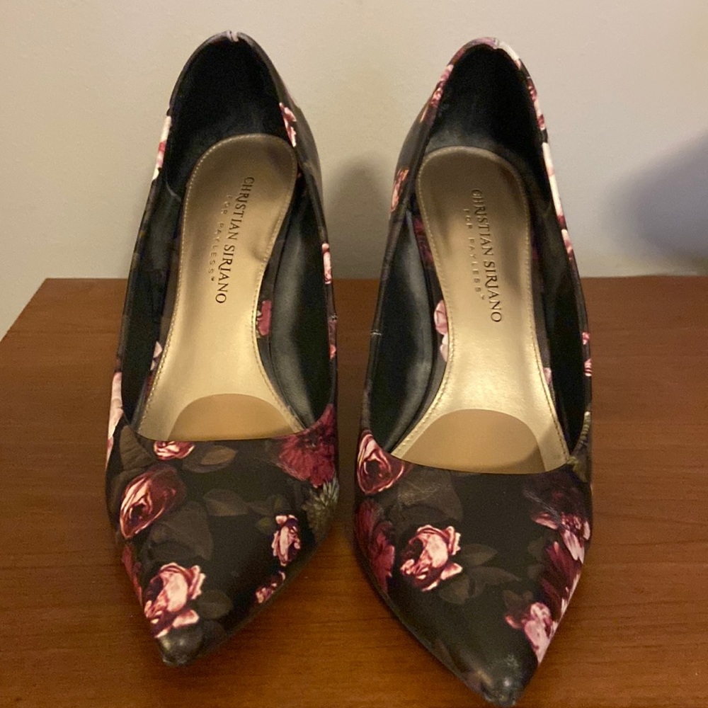 Christian Siriano Floral Heels